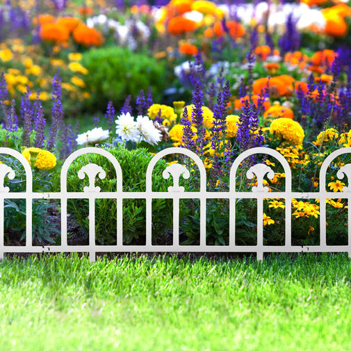 11476A • Virágágyás szegély / kerítés - 60 x 30  cm - fehér
