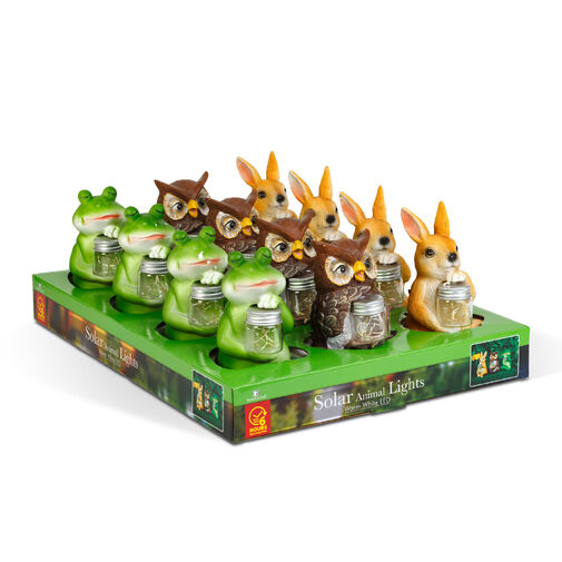 11430A • Szolár állatfigurák - 3 féle - 10 melegfehér LED - 15 cm