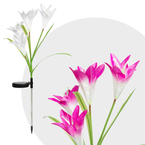 11720 • Leszúrható szolár virág - RGB LED - 75 cm - 2 db / csomag