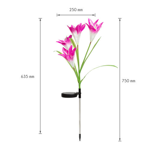 11720 • Leszúrható szolár virág - RGB LED - 75 cm - 2 db / csomag