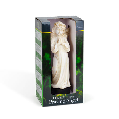 13002A • Szolár angyalka - imádkozó - 1 melegfehér LED - műgyanta - 49 x 11 x 6,5 cm