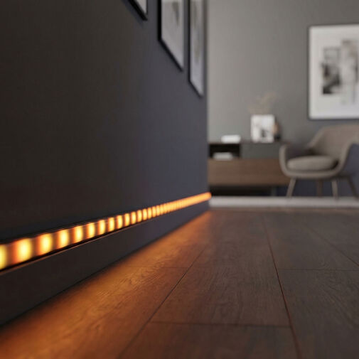 41011M1-BK • LED aluminium profil takaró búra - fekete - 1000 mm (41011A1-hez)