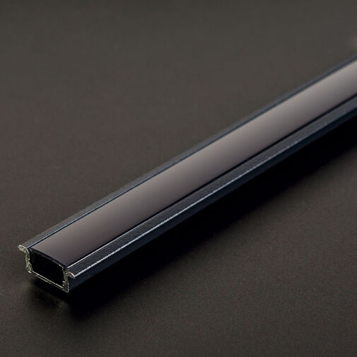 41011M2-BK • LED aluminium profil takaró búra - fekete - 2000 mm (41011A2-höz)