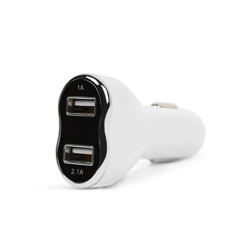 55054WH • Autós szivargyújtó adapter - 2 x USB - fehér