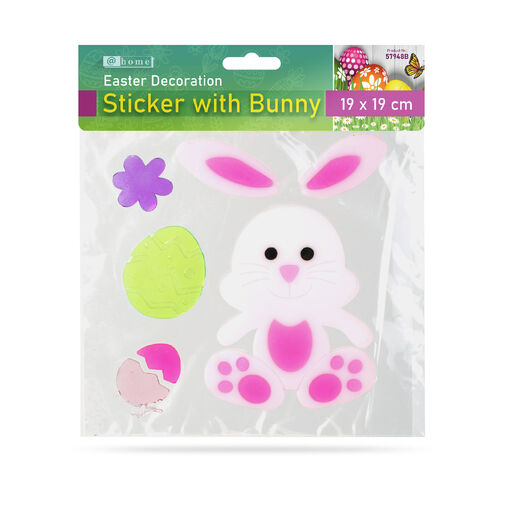 57948B • Húsvéti dekoráció - matrica - nyuszi - 19 x 19 cm