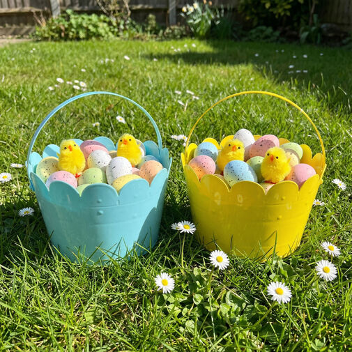 57972 • Húsvéti kiskosár - 3 féle szín - Ø20 x 13 cm