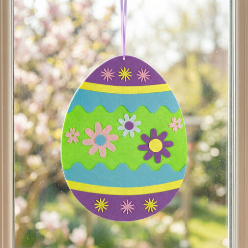 57980 • Húsvéti filc függődísz - tojás - 38 cm x 28 cm - 3 féle