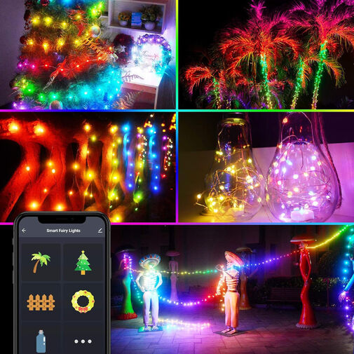 58382A • Smart fényfüzér - USB - 33 RGB LED - 5 m - Bluetooth