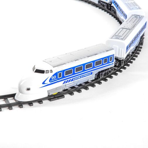 DA00353 • Express kisvasút - vasútállomással - elemes - 5 féle pálya